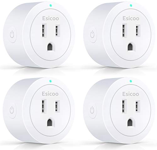 Smart Plugs Esicoo - Smart Plug Certified Compatible with Alexa, Echo & Google Home –Only Clo…