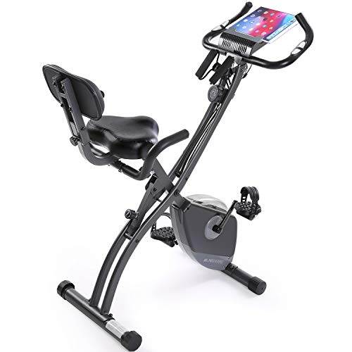 Exercise Bike Stationary Bike Foldable Magnetic Upright Recumbent Portable Fitness Cycle with…